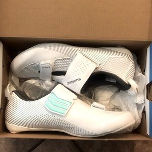 Shimano White and Mint Athletic Shoes